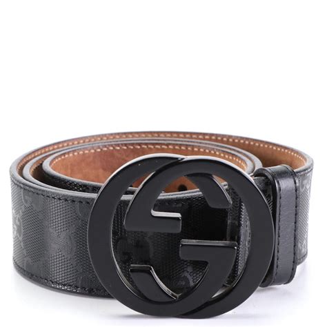 cheap gucci belt interlock g buckle leather|gucci imprime belt.